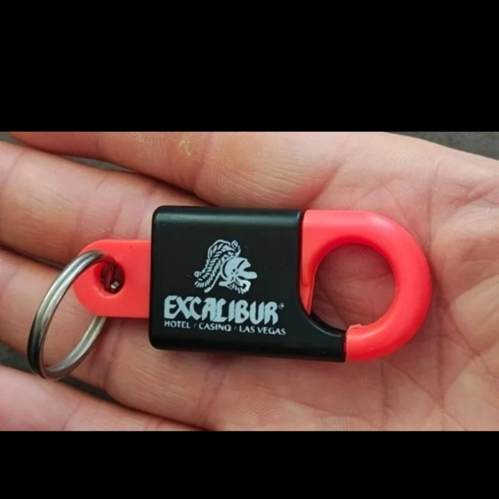 1990s Vintage Excalibur Hotel & Casino Las Vegas Keychain/Keyring/Fob